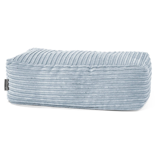 Gros Pouf Repose Pied - Côtelé Bébé Bleu 01