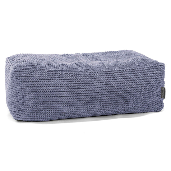 Gros Pouf Repose Pied - Pompon Violet 01