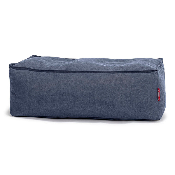 LOUNGE PUG, Gros Pouf Repose Pied, Stonewashed Bleu Marine