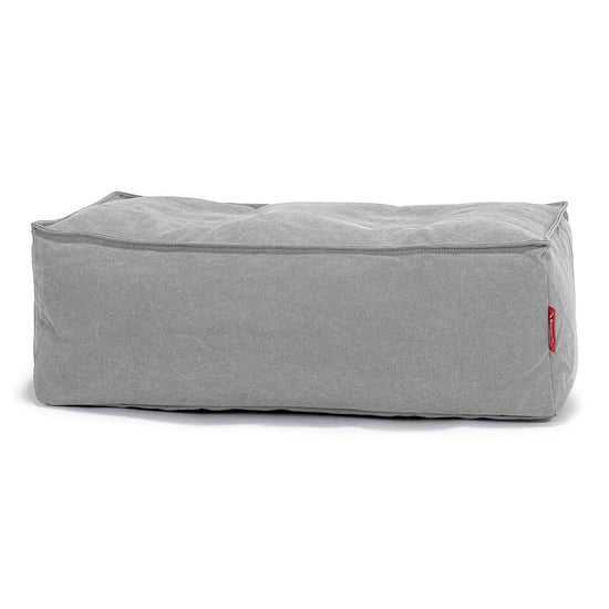 LOUNGE PUG, Gros Pouf Repose Pied, Stonewashed Gris