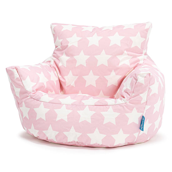 Fauteuil Pouf Bambin 1-3 ans - Imprimé Rose étoile 01