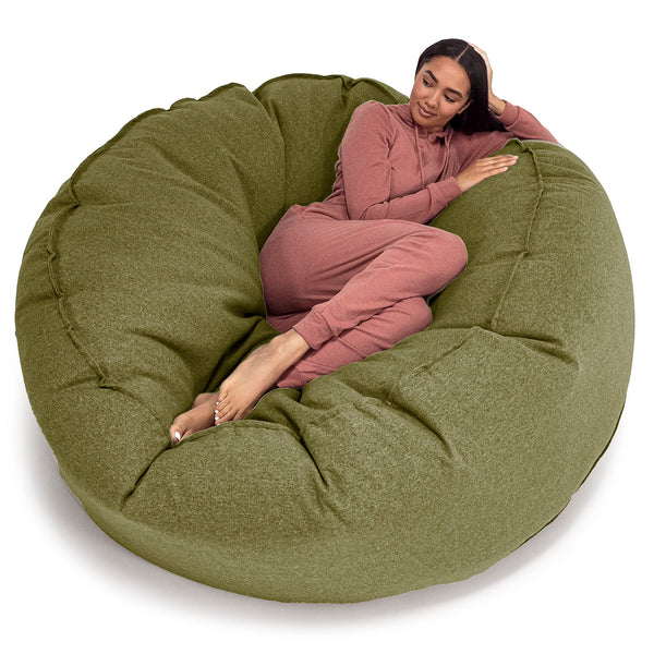 Canapé Pouf Géant Grande Mammouth - Interalli Laine Vert Acide 01