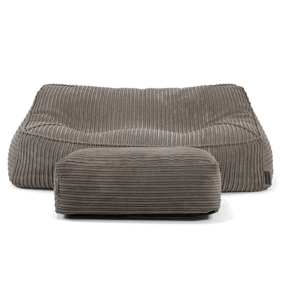 Le Canapé Pouf Doudou - Côtelé Anthracite 01