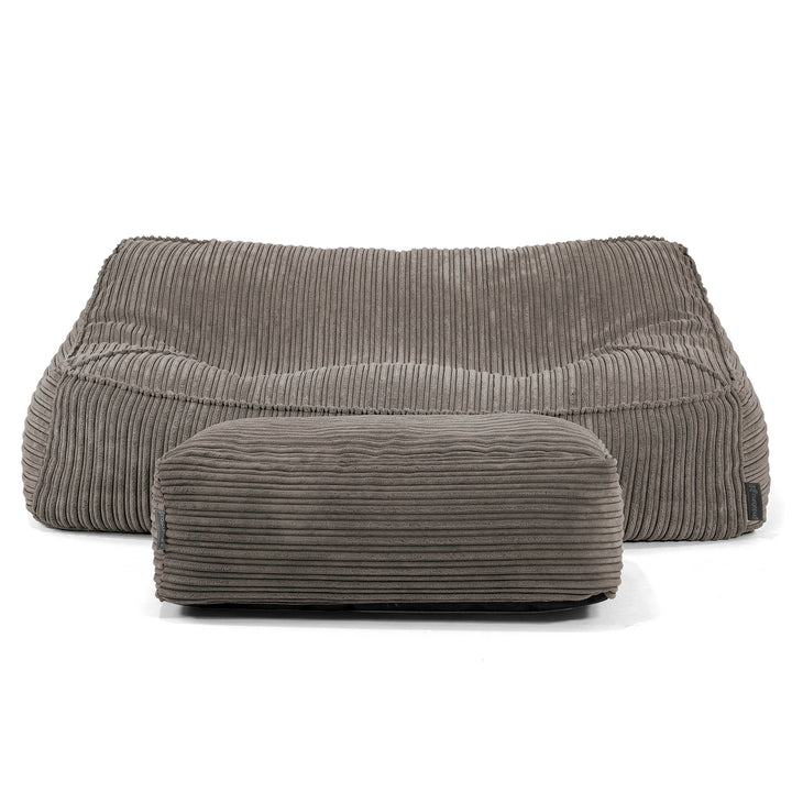 Le Canapé Pouf Doudou - Côtelé Anthracite 01