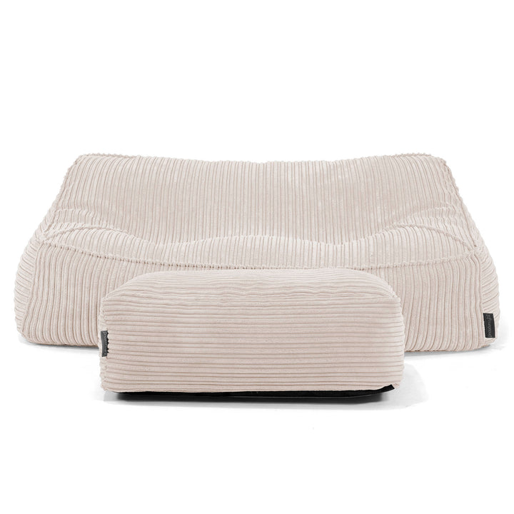 Le Canapé Pouf Doudou - Côtelé Ivoire 01