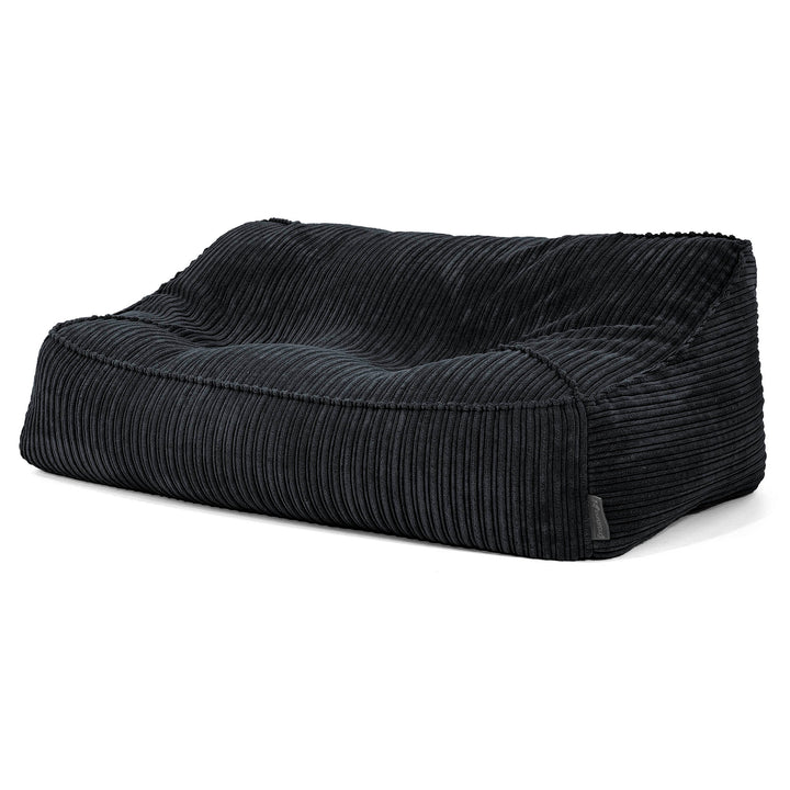 Le Canapé Pouf Doudou - Côtelé Noir 02