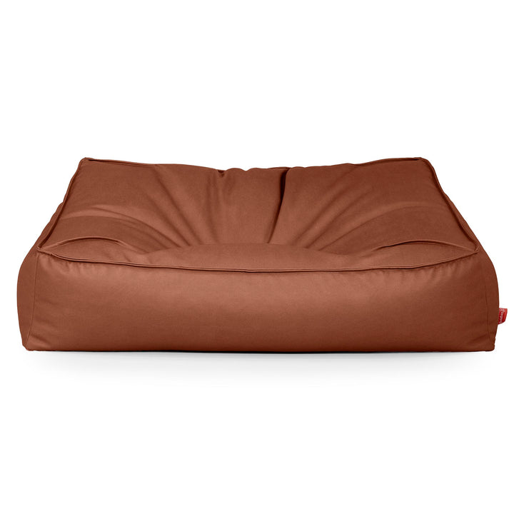 Le Canapé Pouf Doudou - Cuir Végan Marron 01