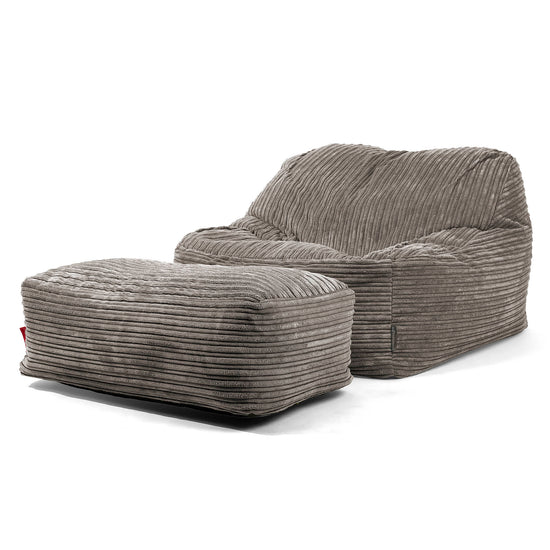 Le Pouf Doudou - Côtelé Anthracite 01