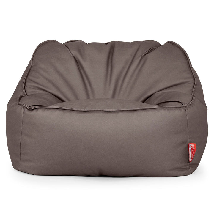 Le Pouf Doudou - Cuir Végan Chocolat 01