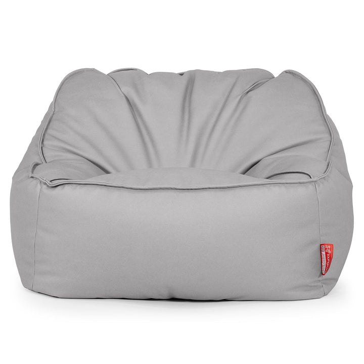 Le Pouf Doudou - Cuir Végan Gris 01