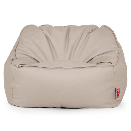 Le Pouf Doudou - Cuir Végan Ivoire 01
