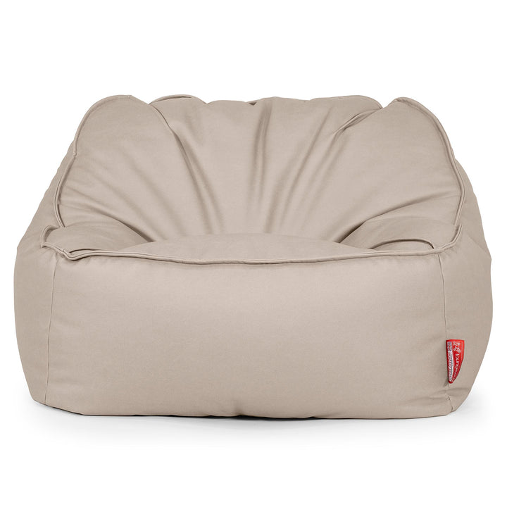 Le Pouf Doudou - Cuir Végan Ivoire 01