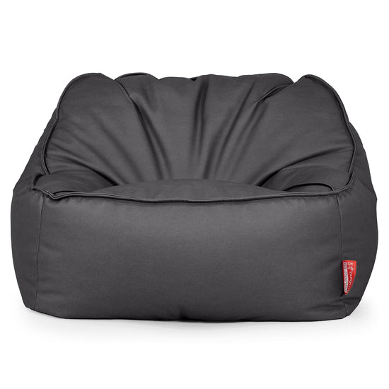 Le Pouf Doudou - Cuir Végan Noir 01