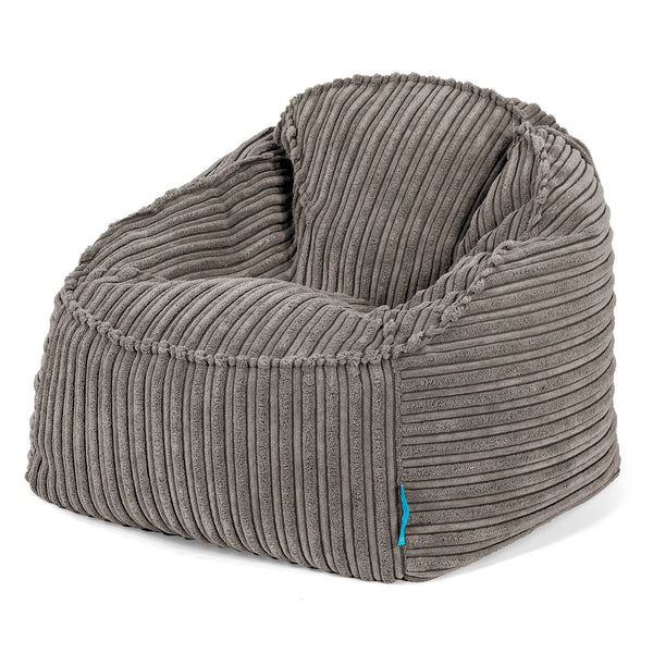 Le Pouf Enfant Doudou 2-6 ans - Côtelé Anthracite 01