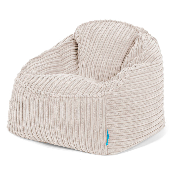 Le Pouf Enfant Doudou 2-6 ans - Côtelé Ivoire 01