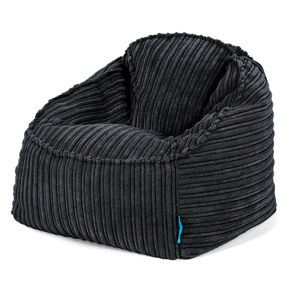 Le Pouf Enfant Doudou 2-6 ans - Côtelé Noir 01