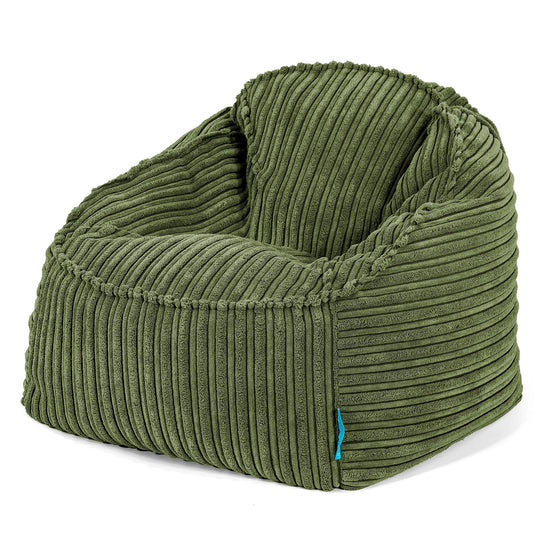 Le Pouf Enfant Doudou 2-6 ans - Côtelé Vert Forêt 01