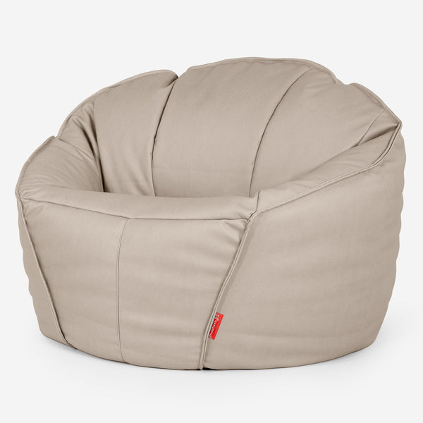 Le Pouf Gamer Suprême - Cuir Végan Ivoire 01