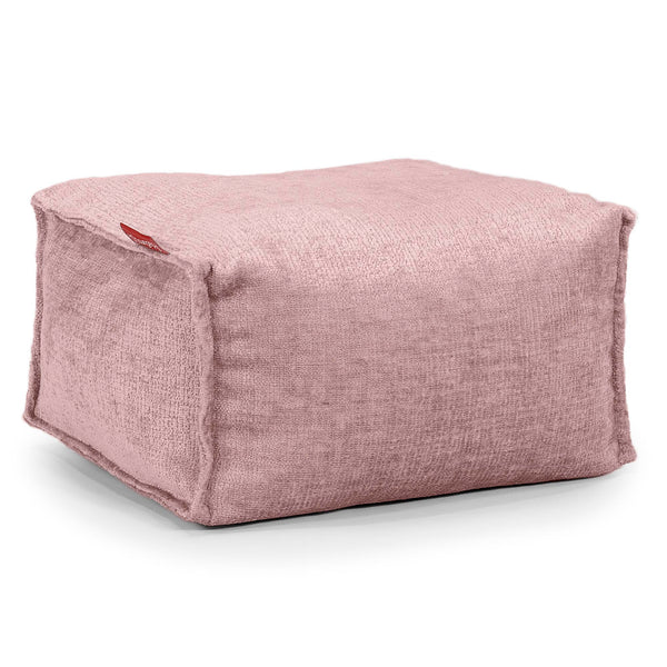 Petit Repose Pied - Chenille Rose 01