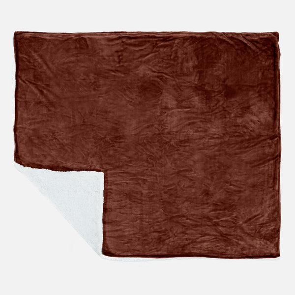 Couverture Sherpa - Polaire Marron 02