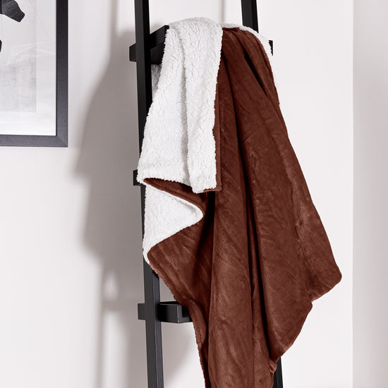 Couverture Sherpa - Polaire Marron 05