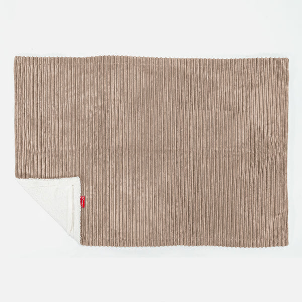 Plaid / Couverture Sherpa - Côtelé Sable 02