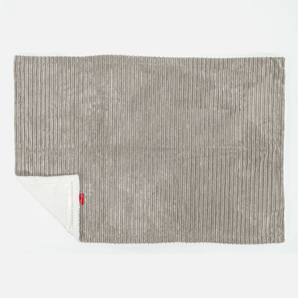 Plaid / Couverture Sherpa - Côtelé Vison 02