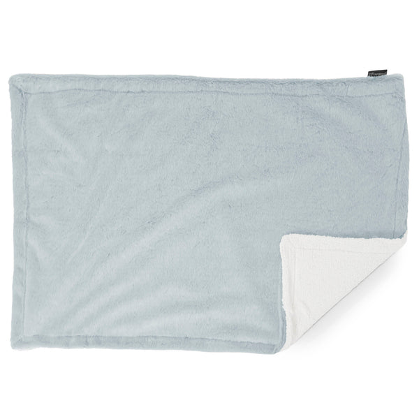 Plaid / Couverture Sherpa - Fausse Fourrure Lapin Bleu Pastel 02