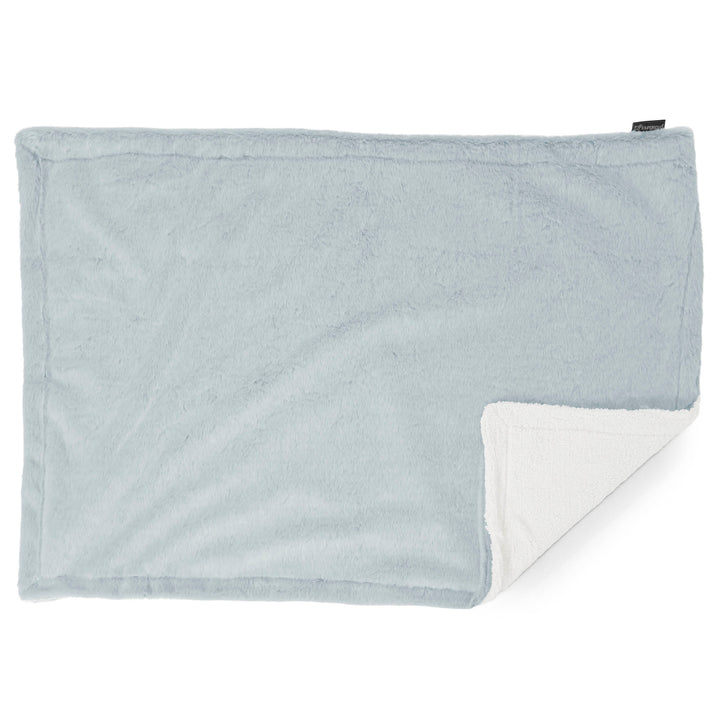Plaid / Couverture Sherpa - Fausse Fourrure Lapin Bleu Pastel 03