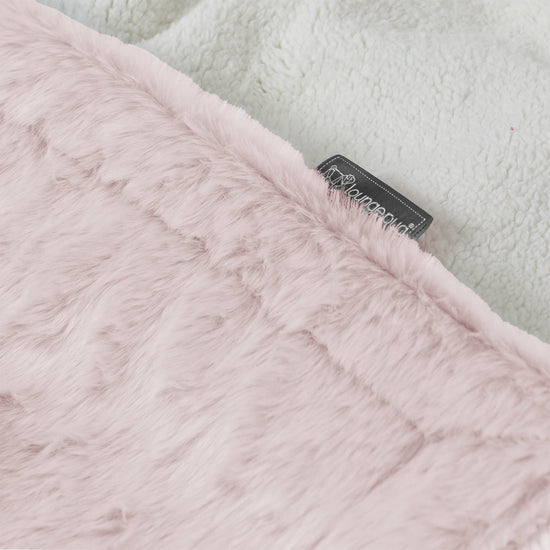 Plaid / Couverture Sherpa - Fausse Fourrure Lapin Rose Pastel 02