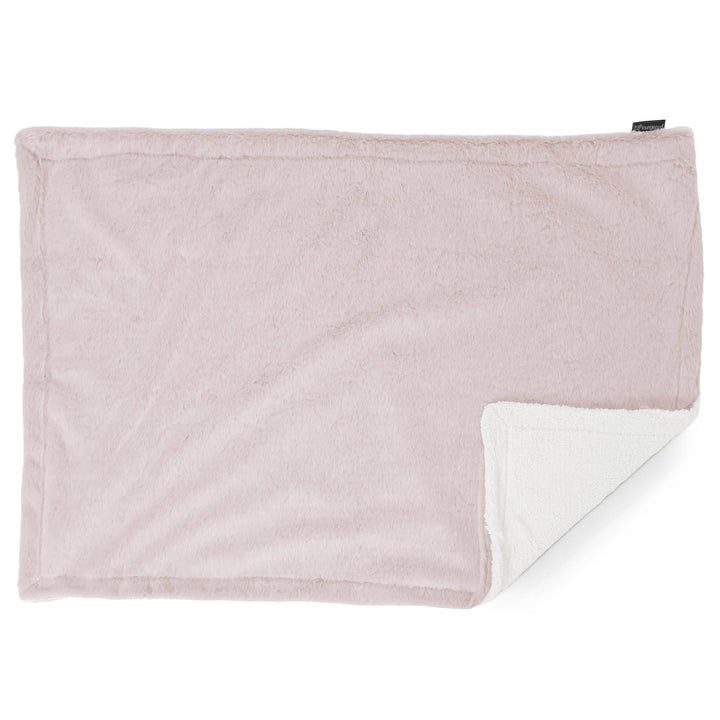 Plaid / Couverture Sherpa - Fausse Fourrure Lapin Rose Pastel 03