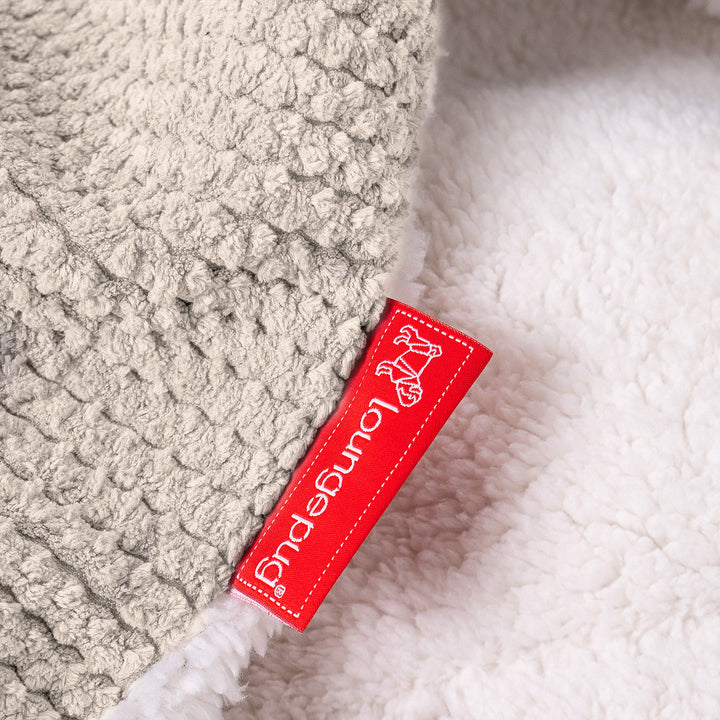 Plaid / Couverture Sherpa - Pompon Crème 04
