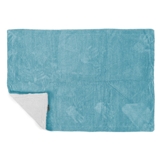 Plaid / Couverture Sherpa - Pompon Mer Égée 03