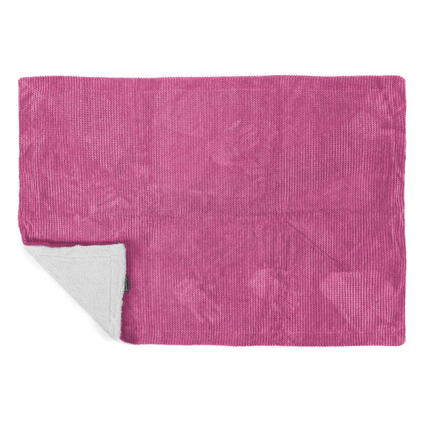 Plaid / Couverture Sherpa - Pompon Rose 02