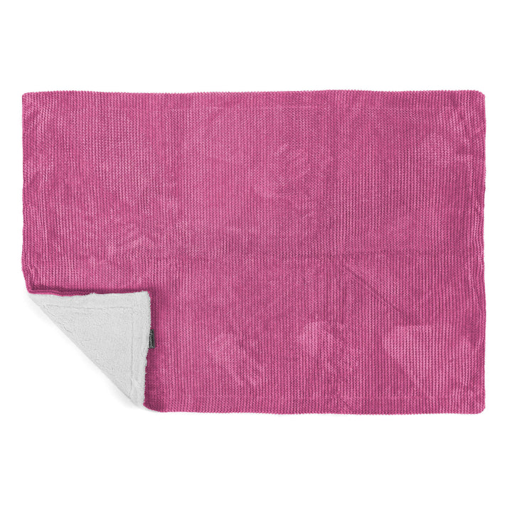 Plaid / Couverture Sherpa - Pompon Rose 03