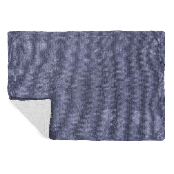 Plaid / Couverture Sherpa - Pompon Violet 02
