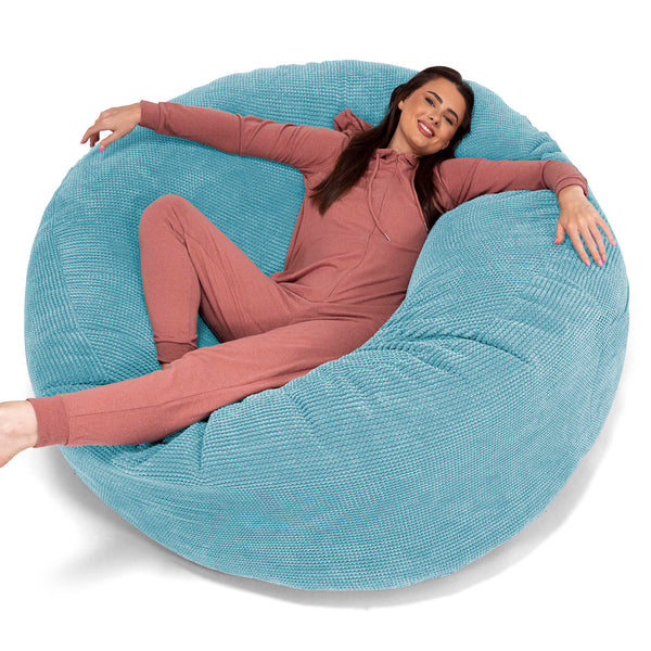 Canapé Pouf Géant Grande Mammouth - Pompon Mer Égée 01