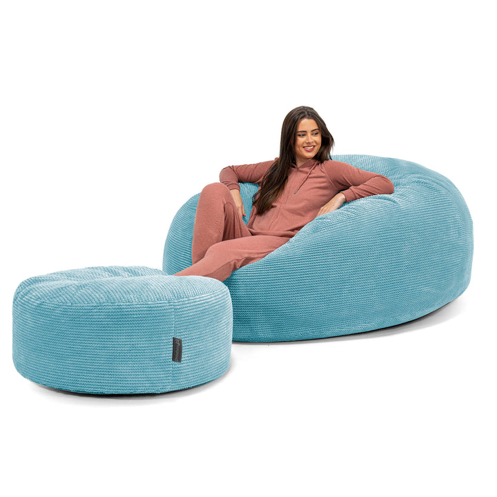 Canapé Pouf Géant Grande Mammouth - Pompon Mer Égée 02