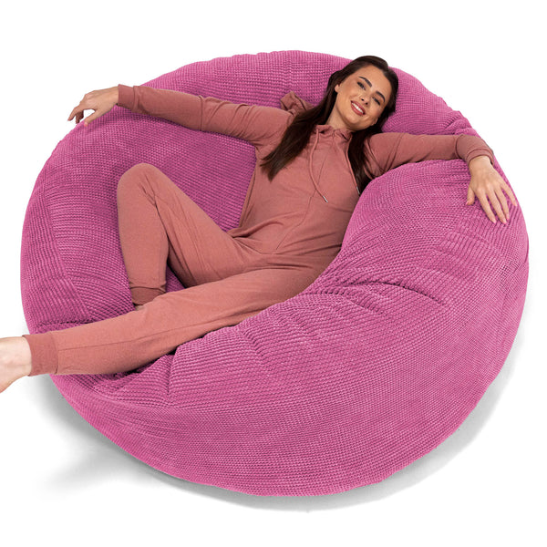 Canapé Pouf Géant Grande Mammouth - Pompon Rose 01