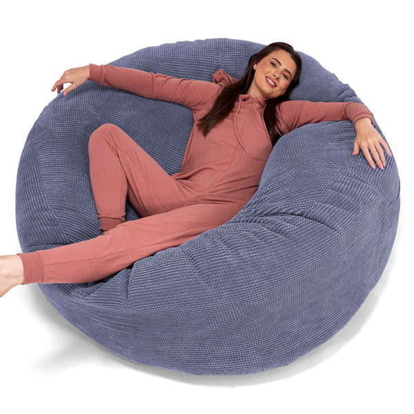 Canapé Pouf Géant Grande Mammouth - Pompon Violet 01