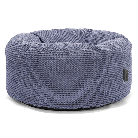 Pouf Design Rond - Pompon Violet 01