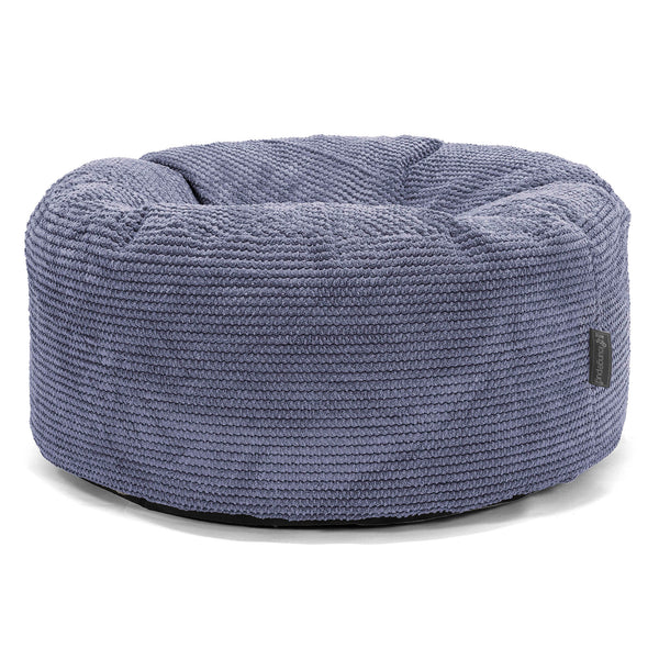 Pouf Design Rond - Pompon Violet 01