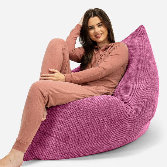 Pouf Fauteuil Design - Côtelé Gris Acier 3065
