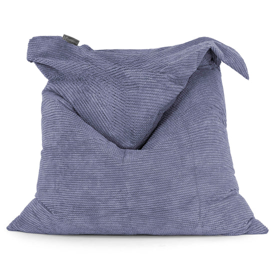 Pouf Fauteuil Design - Côtelé Gris Acier 3069