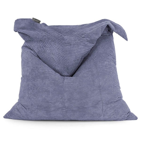 Pouf Fauteuil Design - Côtelé Gris Acier 3069