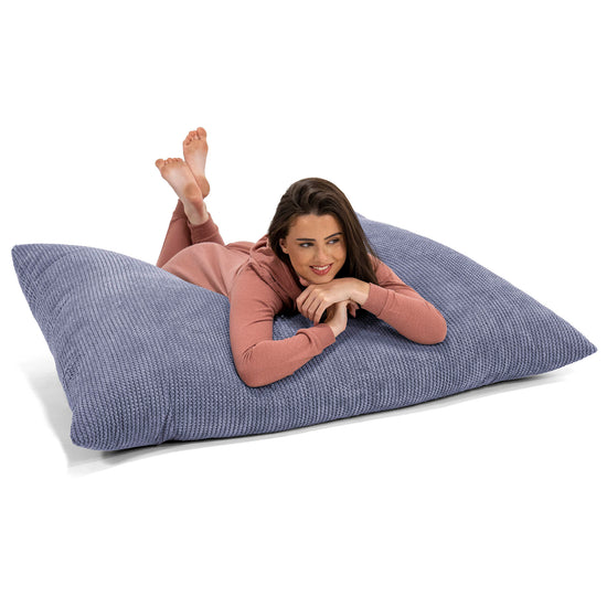 Pouf Fauteuil Design - Côtelé Gris Acier 3072