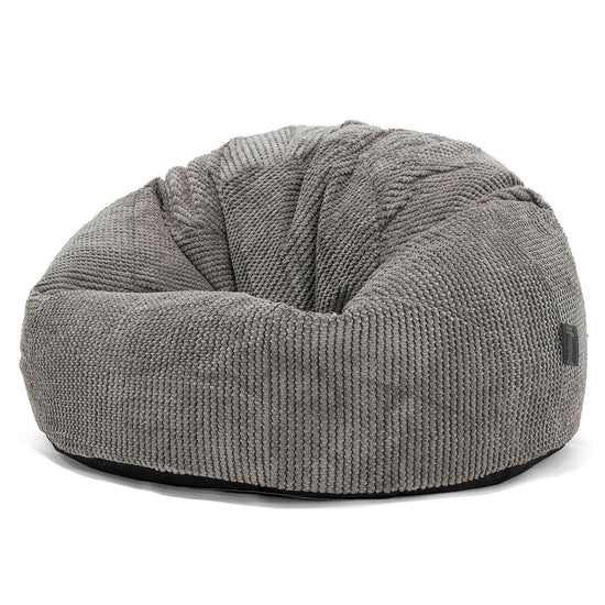 Pouf Poire Classique - Pompon Anthracite 01