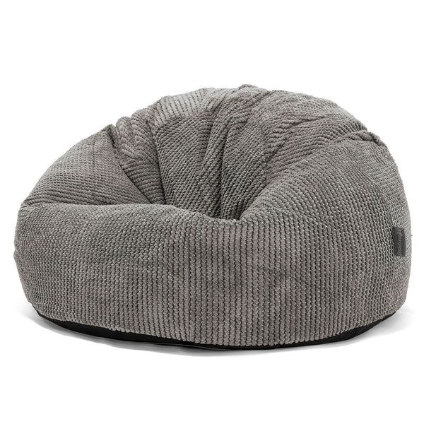 Pouf Poire Classique - Pompon Anthracite 01