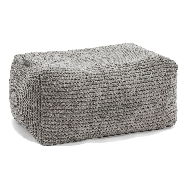 Pouf Repose Pied - Pompon Anthracite 01
