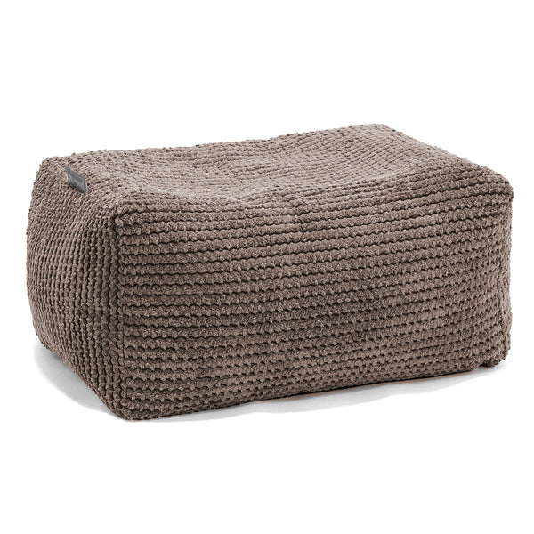 Pouf Repose Pied - Pompon Chocolat 01